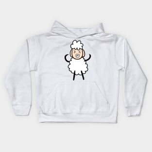 angry cute little sheep Kids Hoodie